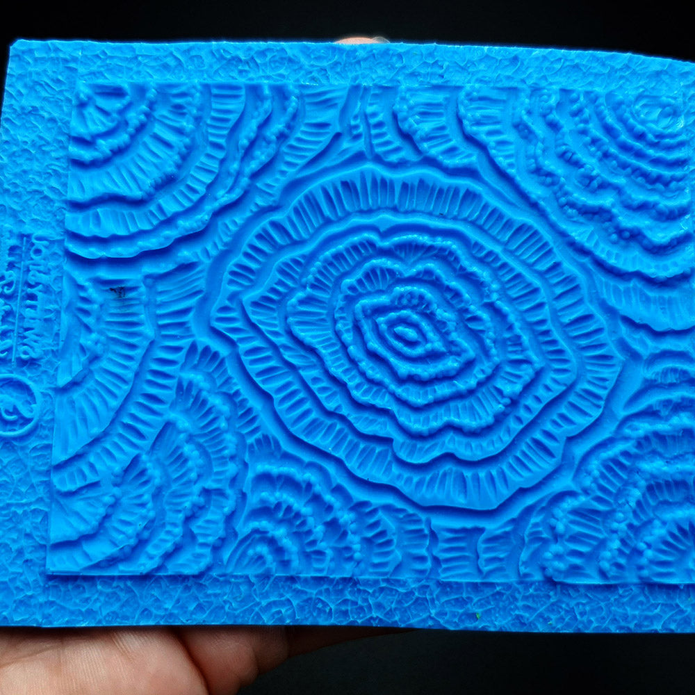 Silicone Texture - Stylized Peonies Flowers