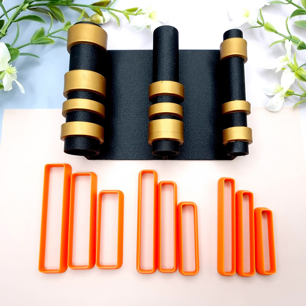 Huggie Earrings Toolkit: Oven-Safe Baking Base + 9 Cutter Set in Designer Box