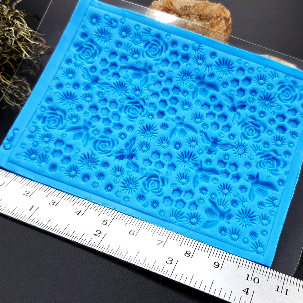 Silicone Texture - Bees Roses & Honey (Small), OUT