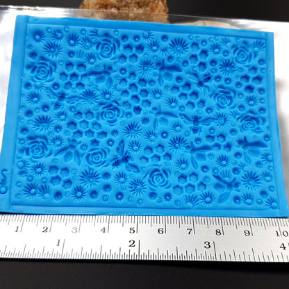 Silicone Texture - Bees Roses & Honey (Small), OUT