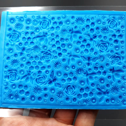 Silicone Texture - Bees Roses & Honey (Small), OUT