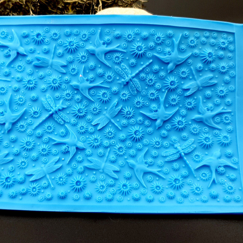 Silicone Texture - Birds & Dragonflies, IN