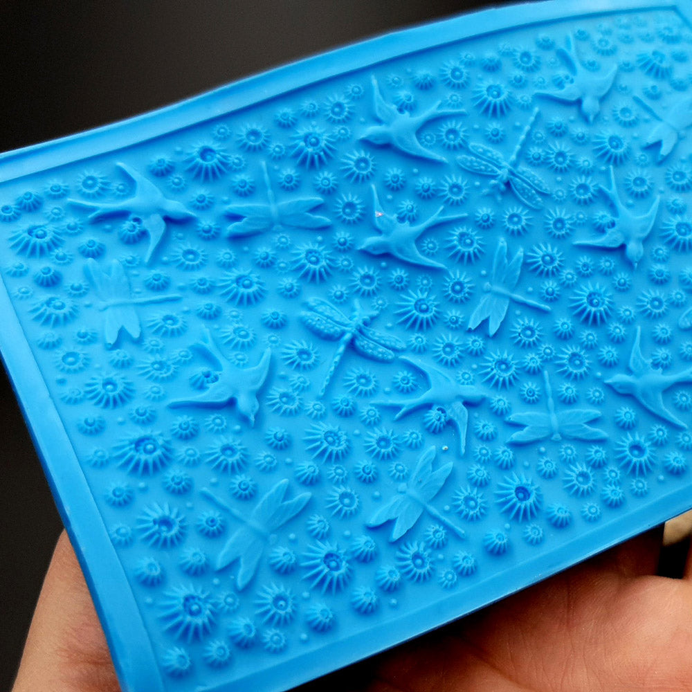 Silicone Texture - Birds & Dragonflies, IN
