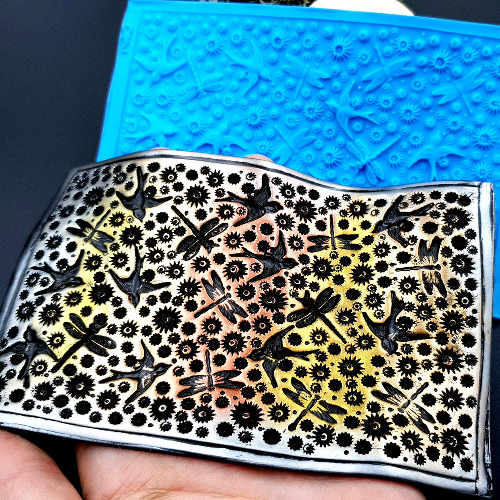 Silicone Texture - Birds & Dragonflies, IN