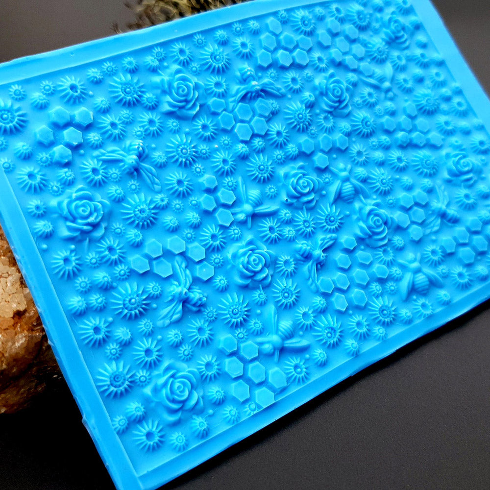 Silicone Texture - Bees, Roses & Honey, IN