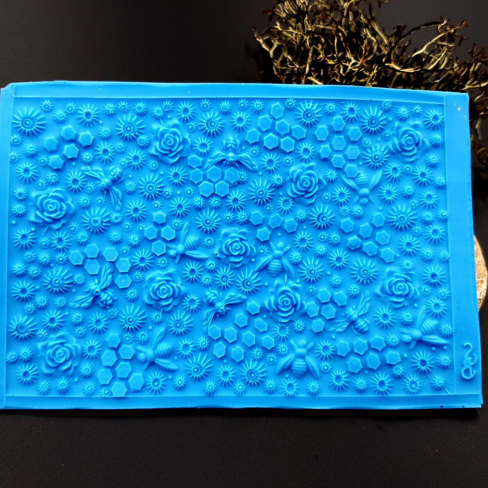 Silicone Texture - Bees, Roses & Honey, IN
