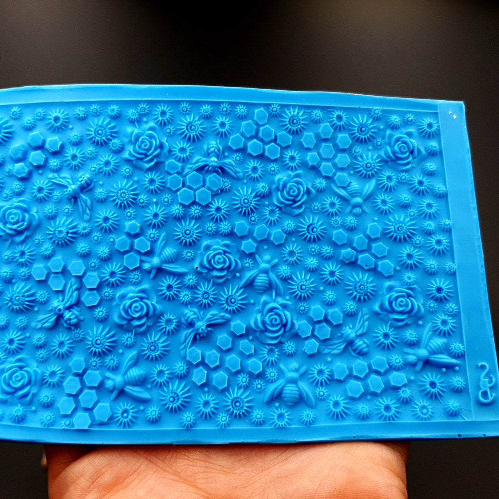Silicone Texture - Bees, Roses & Honey, IN