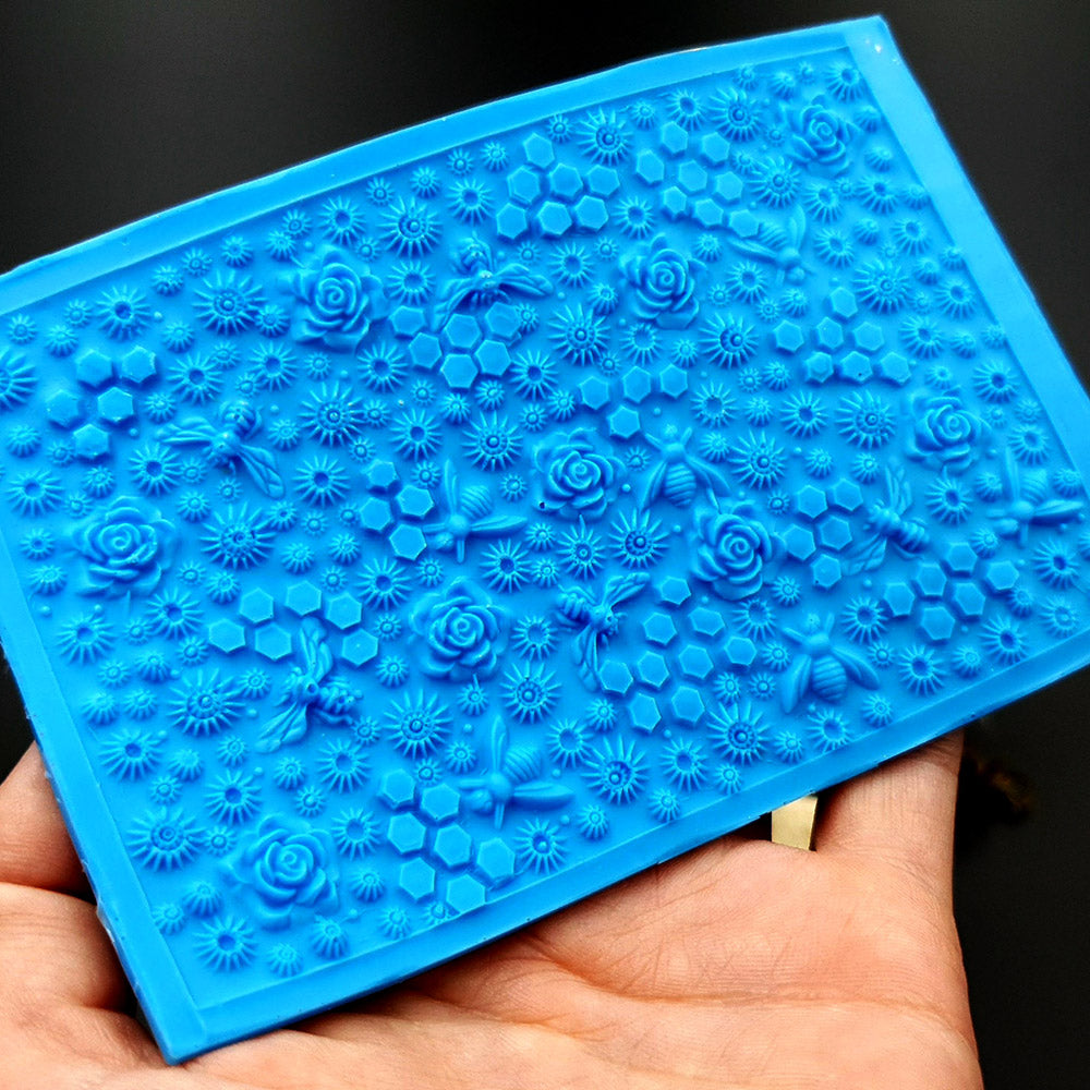Silicone Texture - Bees, Roses & Honey, IN