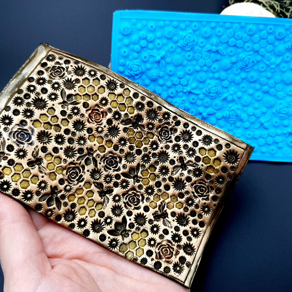 Silicone Texture - Bees, Roses & Honey, IN