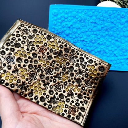 Silicone Texture - Bees, Roses & Honey, IN