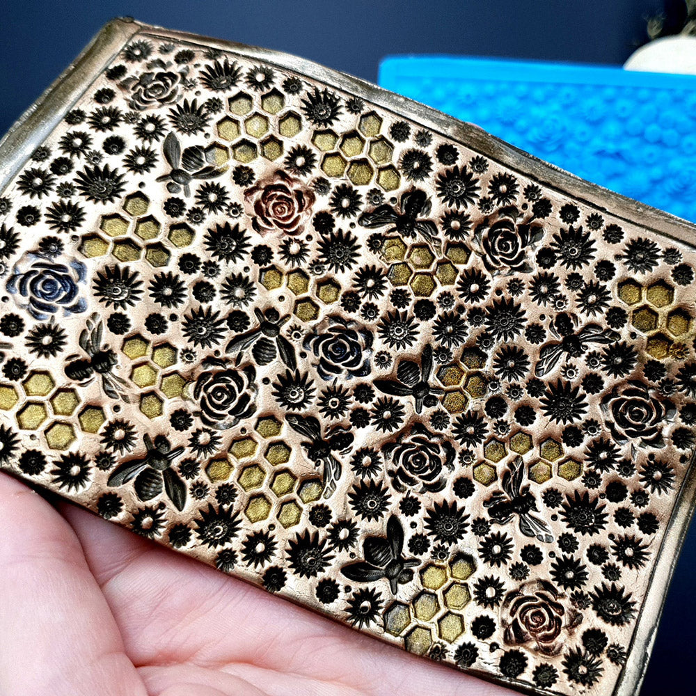 Silicone Texture - Bees, Roses & Honey, IN