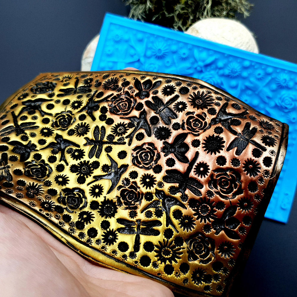 Silicone Texture - Birds, Dragonflies & Roses, IN