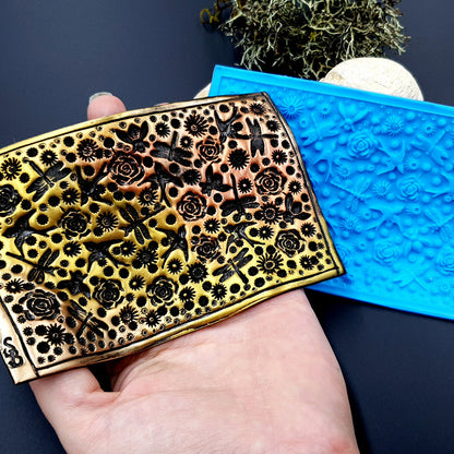 Silicone Texture - Birds, Dragonflies & Roses, IN