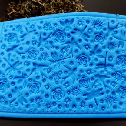 Silicone Texture - Birds, Dragonflies & Roses, OUT