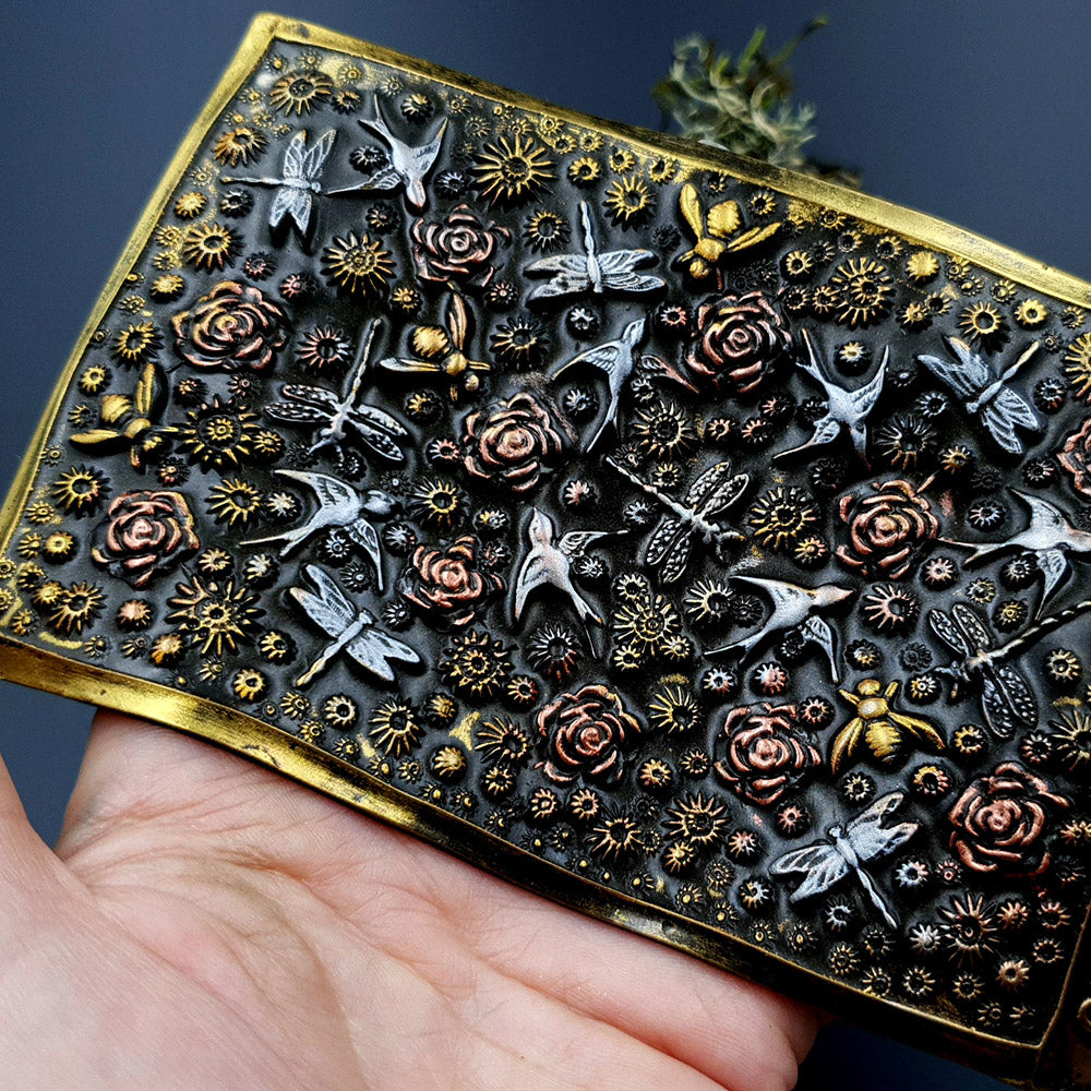 Silicone Texture - Birds, Dragonflies & Roses, OUT