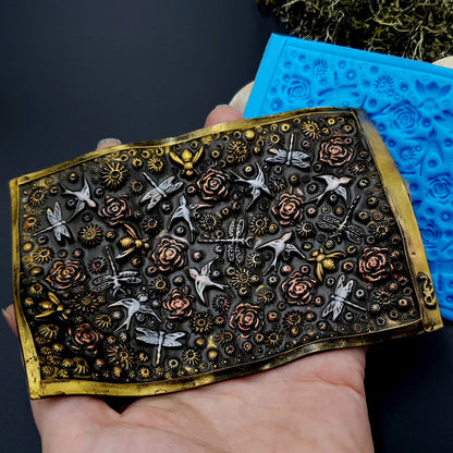 Silicone Texture - Birds, Dragonflies & Roses, OUT
