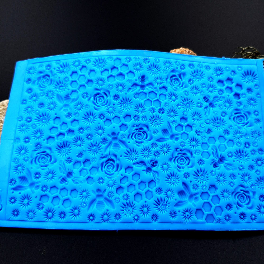 Silicone Texture - Bees, Roses & Honey, OUT