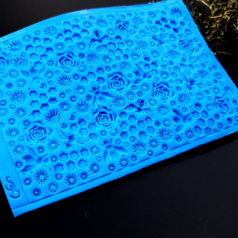 Silicone Texture - Bees, Roses & Honey, OUT