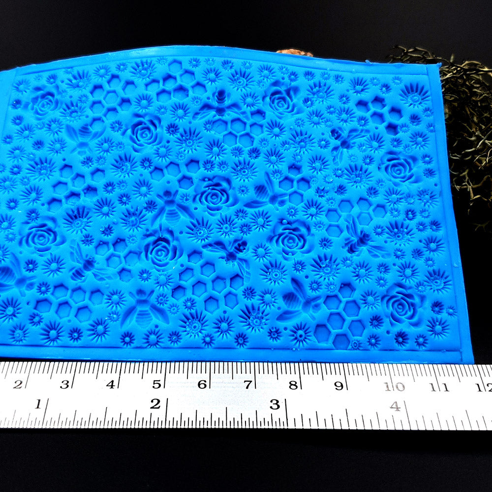 Silicone Texture - Bees, Roses & Honey, OUT