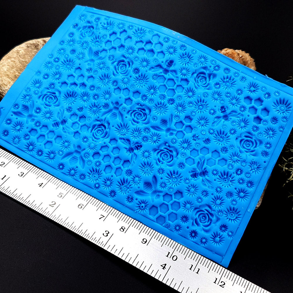 Silicone Texture - Bees, Roses & Honey, OUT