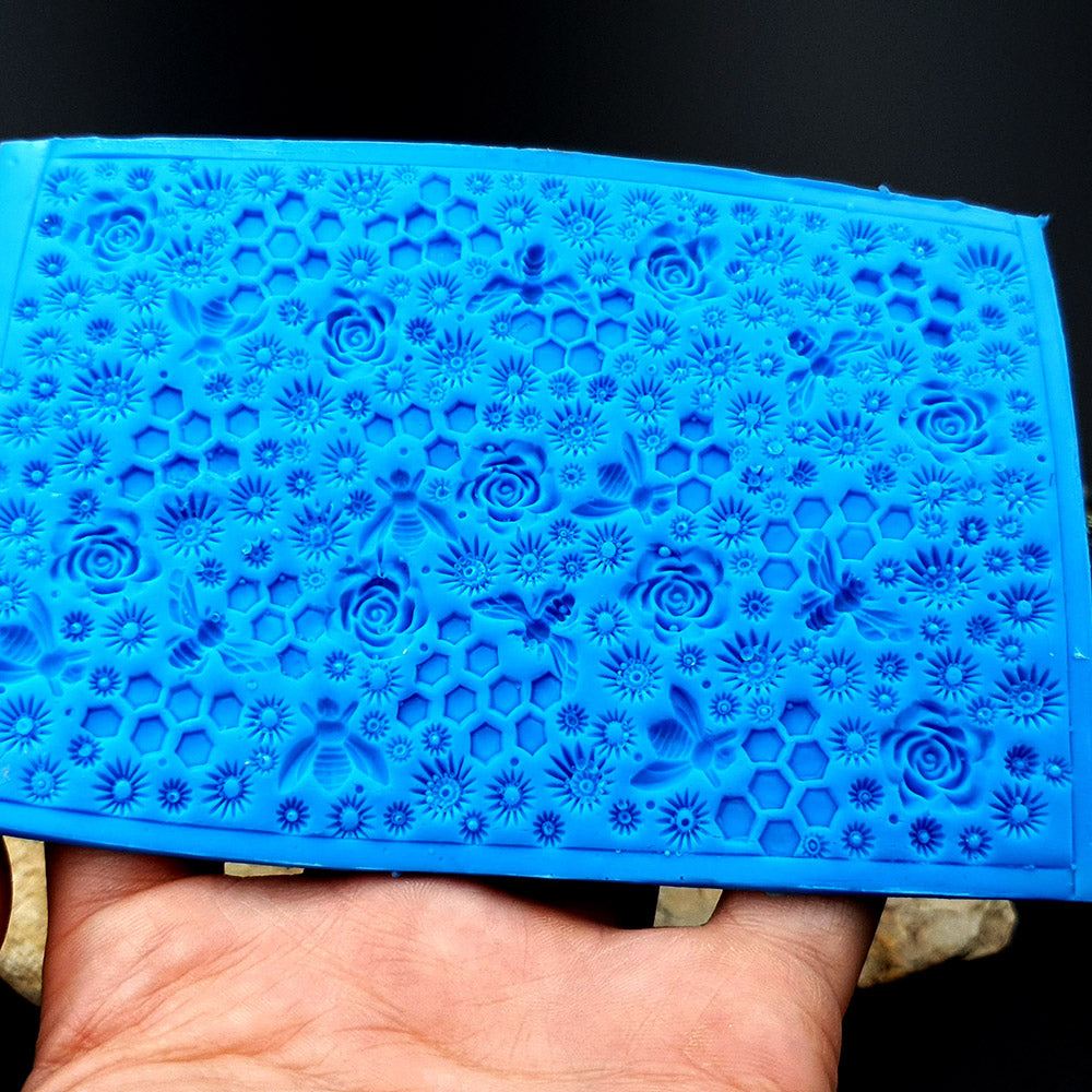 Silicone Texture - Bees, Roses & Honey, OUT