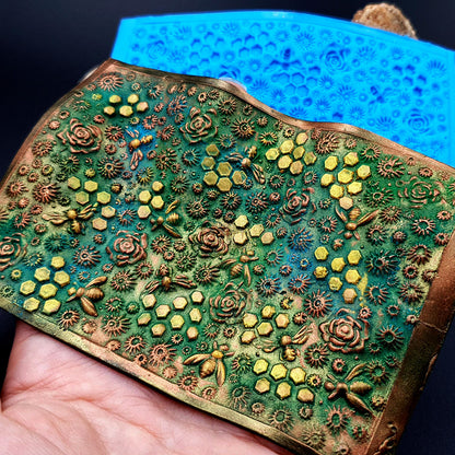 Silicone Texture - Bees, Roses & Honey, OUT