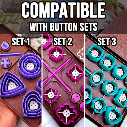 Button Hole Puncher Toolkit - 40 Pins for Endless Button Designs