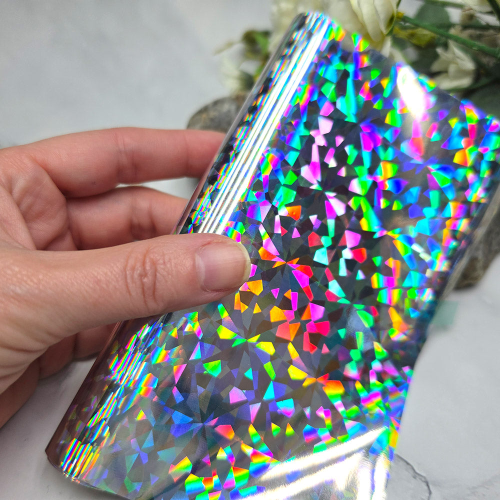 Holographic transfer foil roll, Rainbow Shards