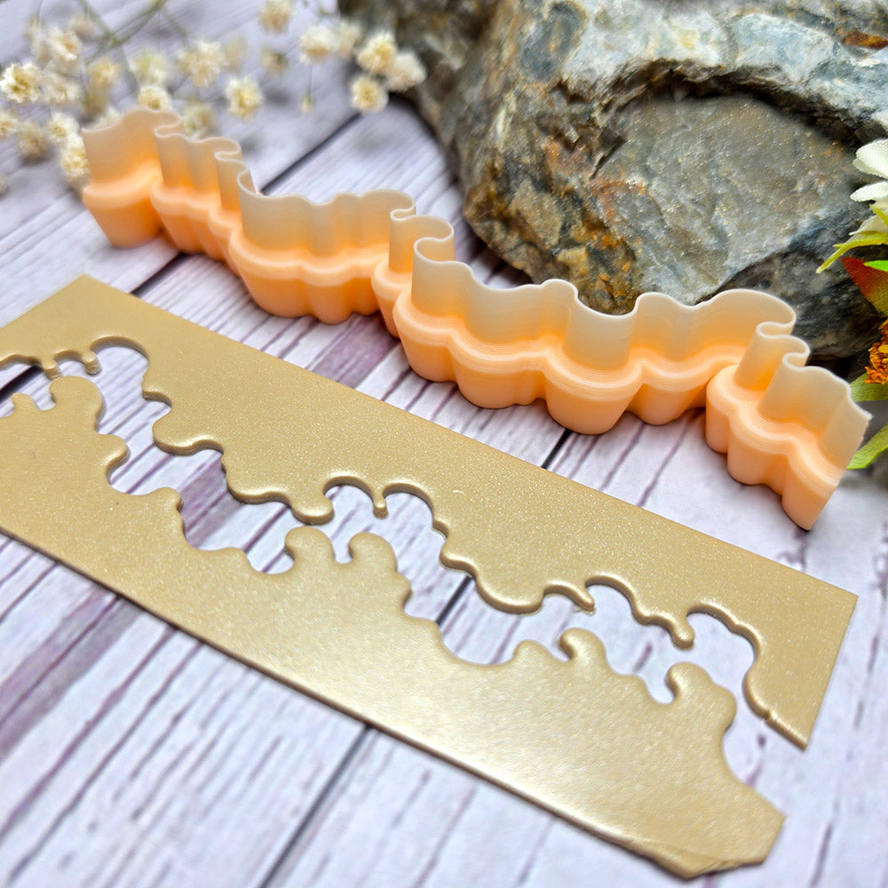 SweetyBijou Splashing Waves art blade for polymer clay