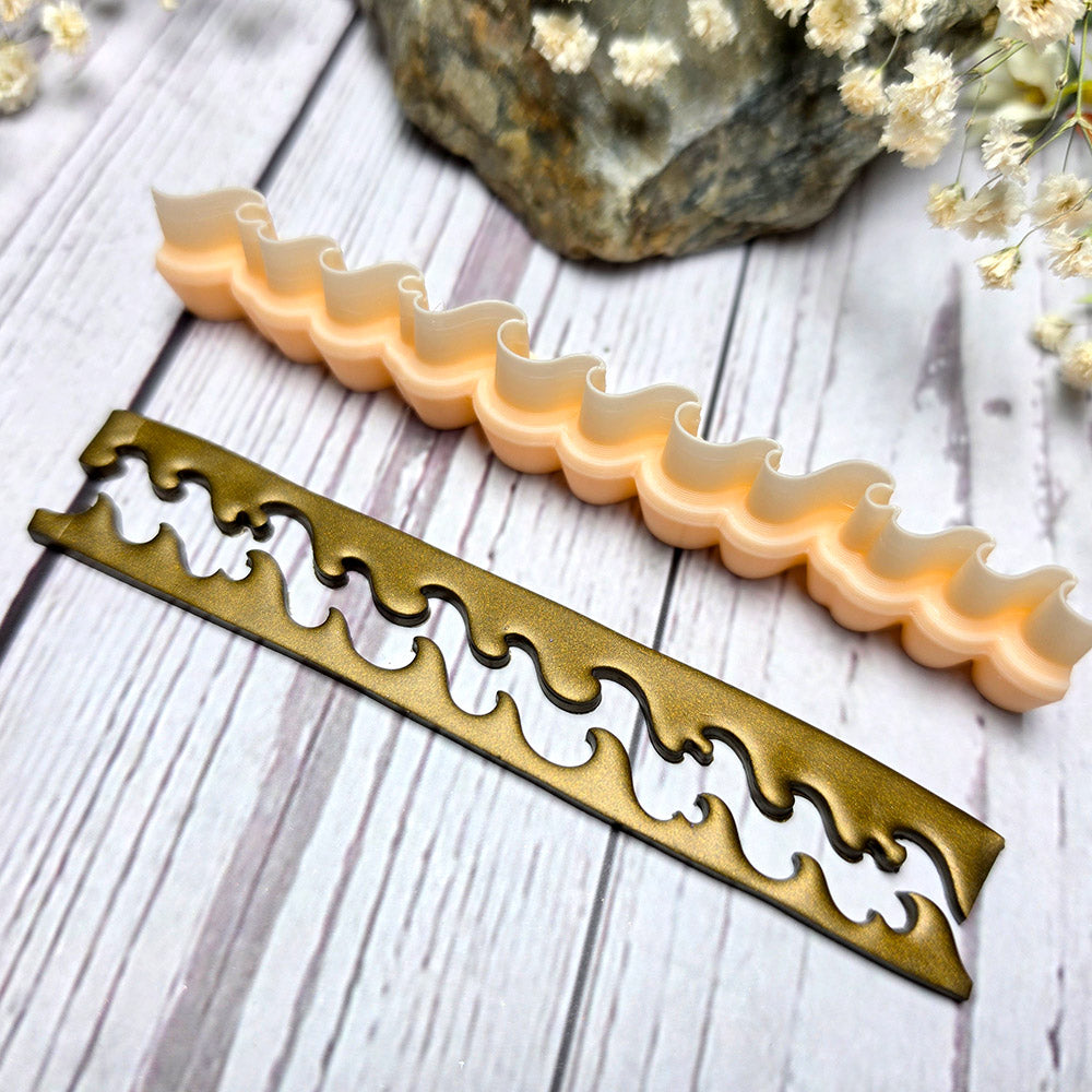 SweetyBijou Ocean Curls Small art blade for polymer clay
