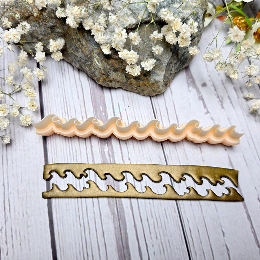 SweetyBijou Ocean Curls Small art blade for polymer clay