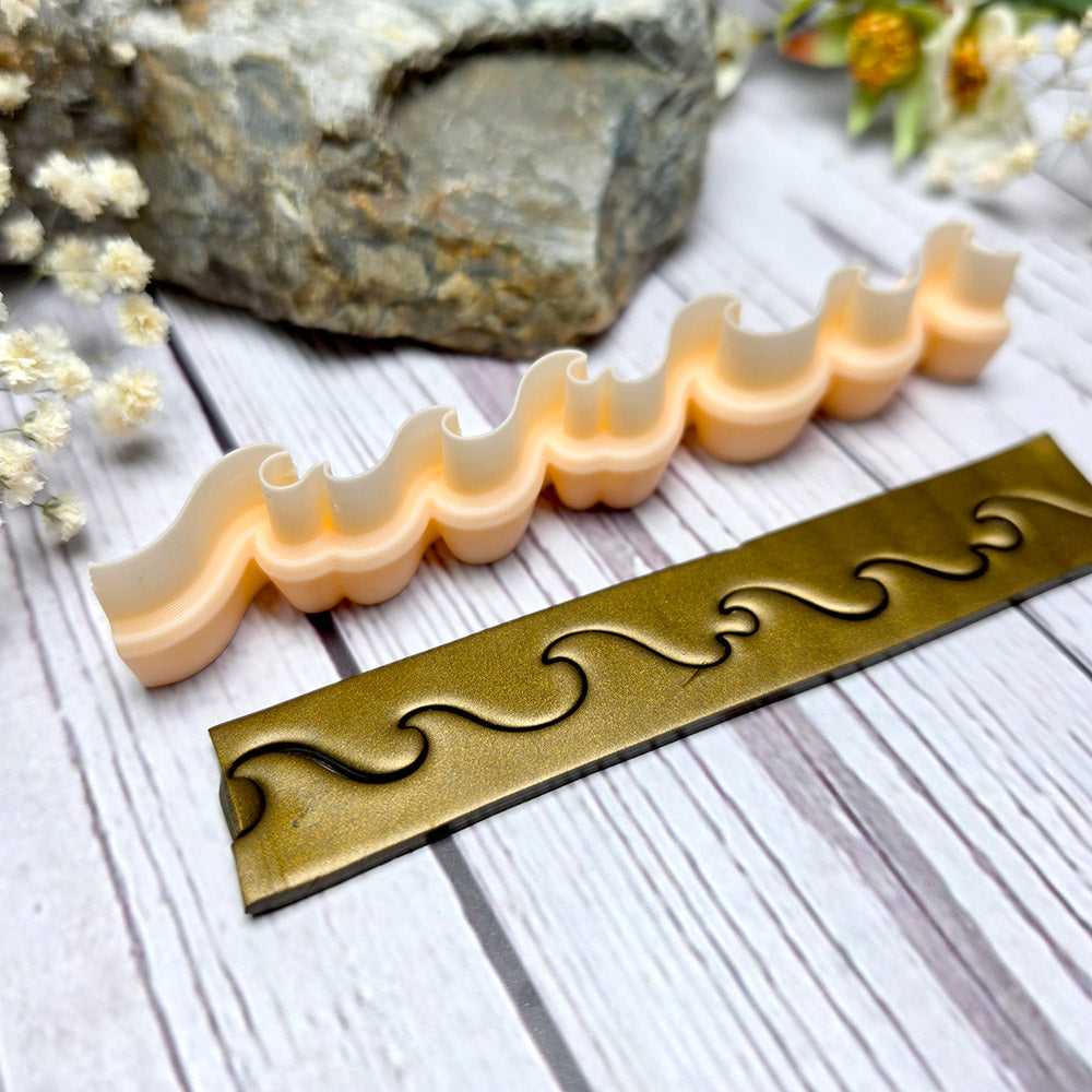 SweetyBijou Ocean Curls Medium art blade for polymer clay