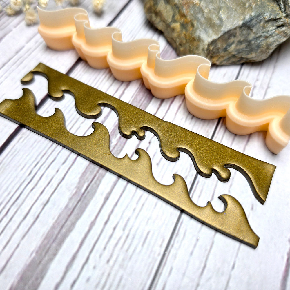 SweetyBijou Ocean Curls Medium art blade for polymer clay