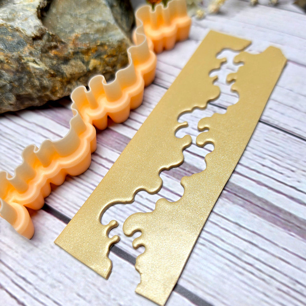 SweetyBijou Splashing Waves art blade for polymer clay