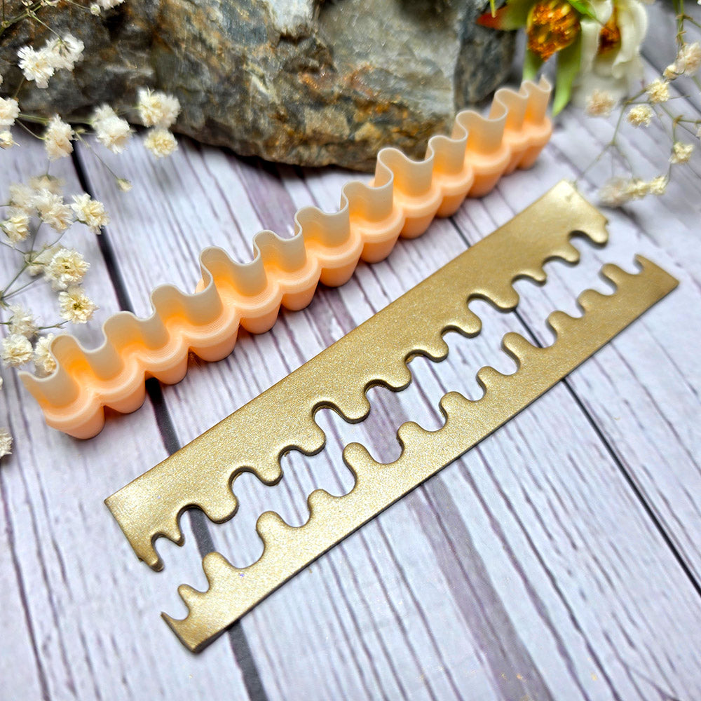 SweetyBijou Ripple Effect Medium art blade for polymer clay