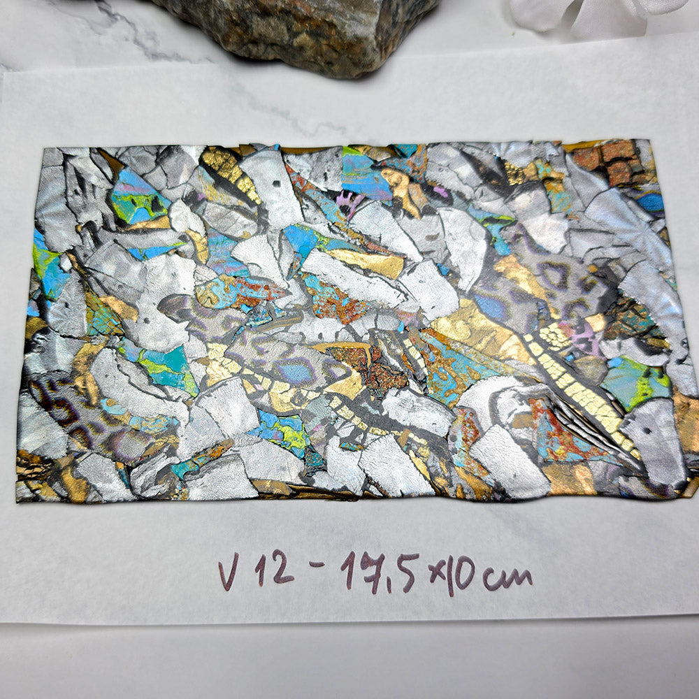 Raw polymer clay veneer sheet, Silver Stone Mosaic