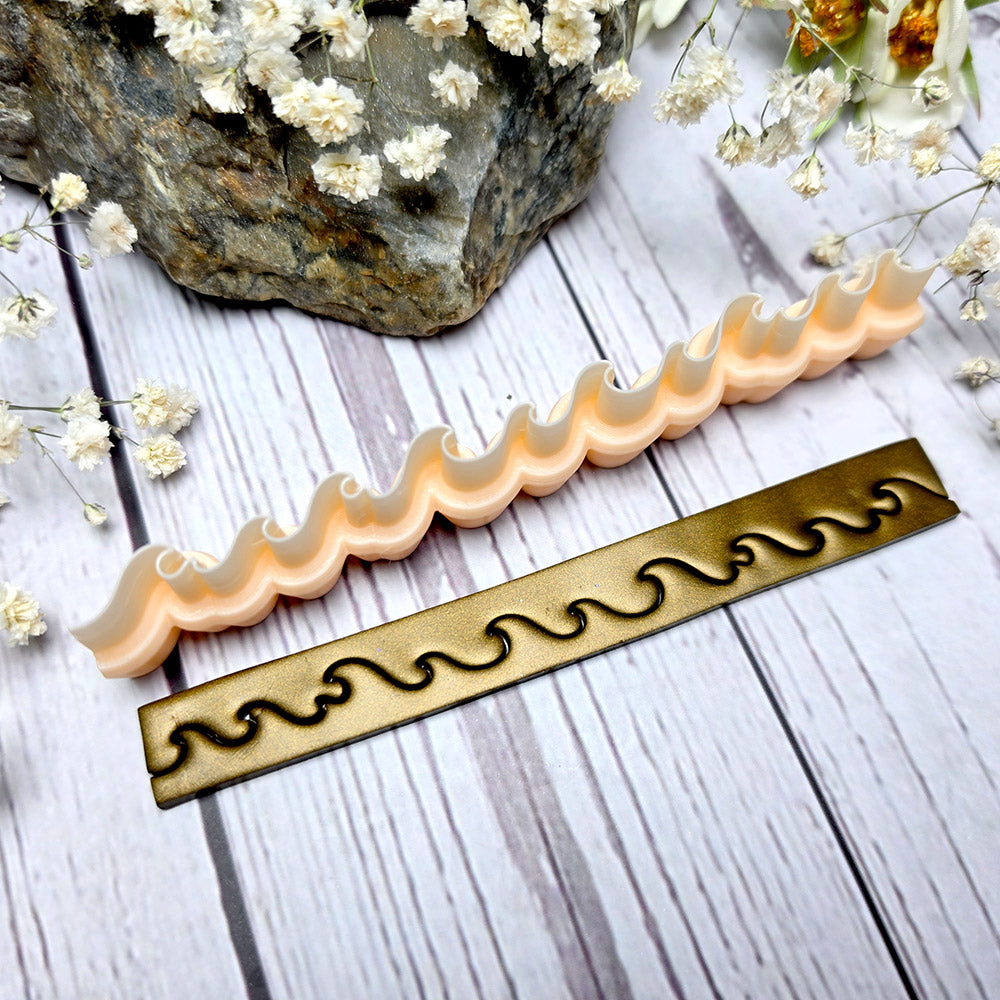 SweetyBijou Ocean Curls Small art blade for polymer clay