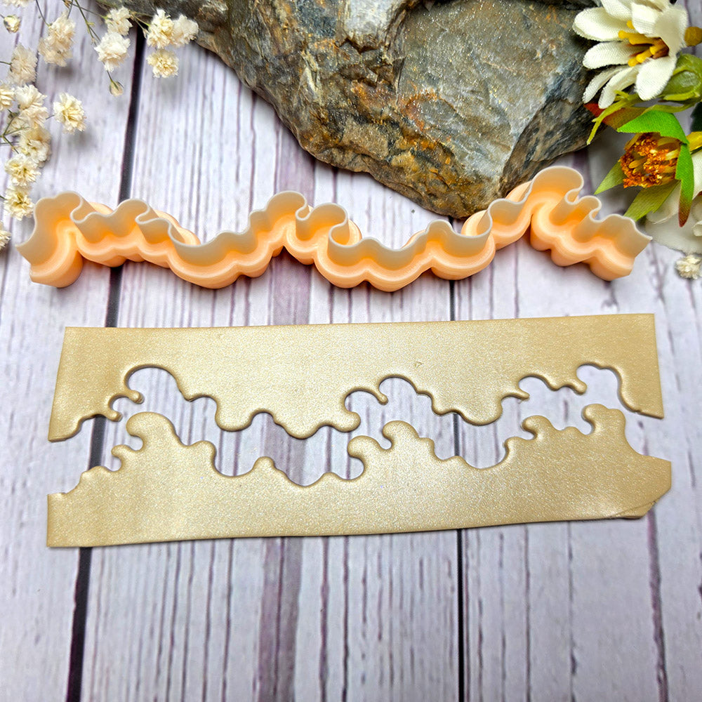SweetyBijou Splashing Waves art blade for polymer clay