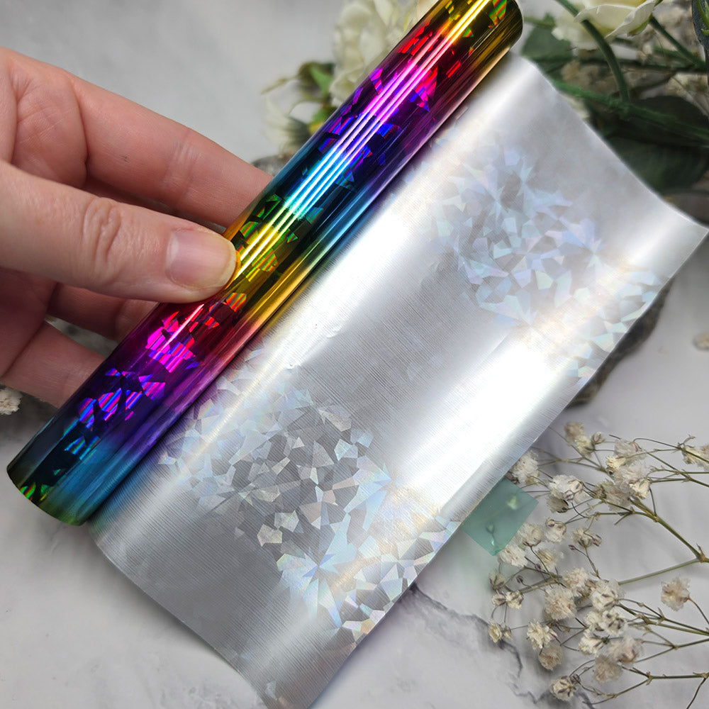 Holographic transfer foil roll, Rainbow Prism