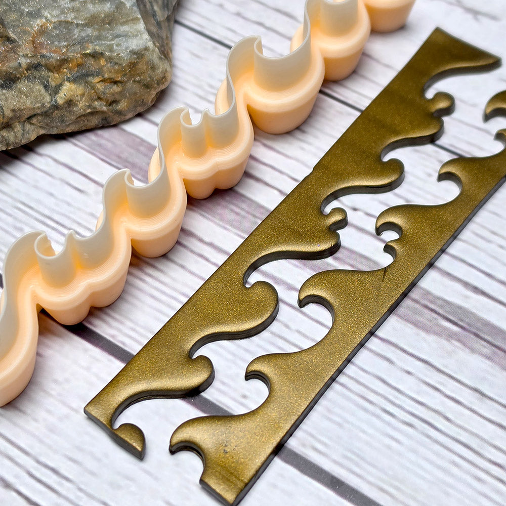 SweetyBijou Ocean Curls Medium art blade for polymer clay