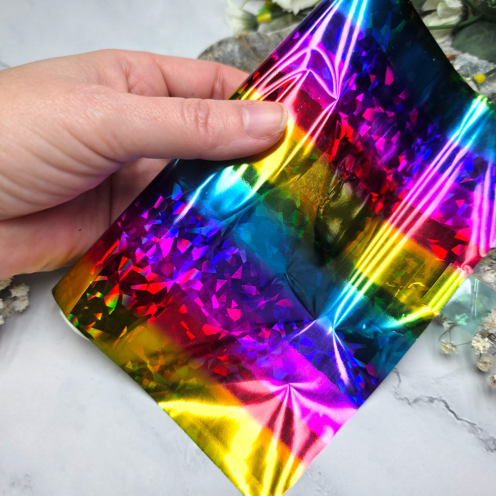 Holographic transfer foil roll, Rainbow Prism