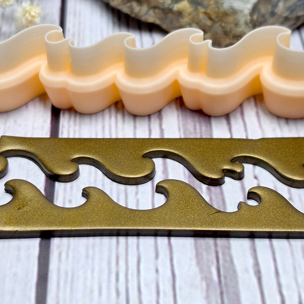 SweetyBijou Ocean Curls Medium art blade for polymer clay