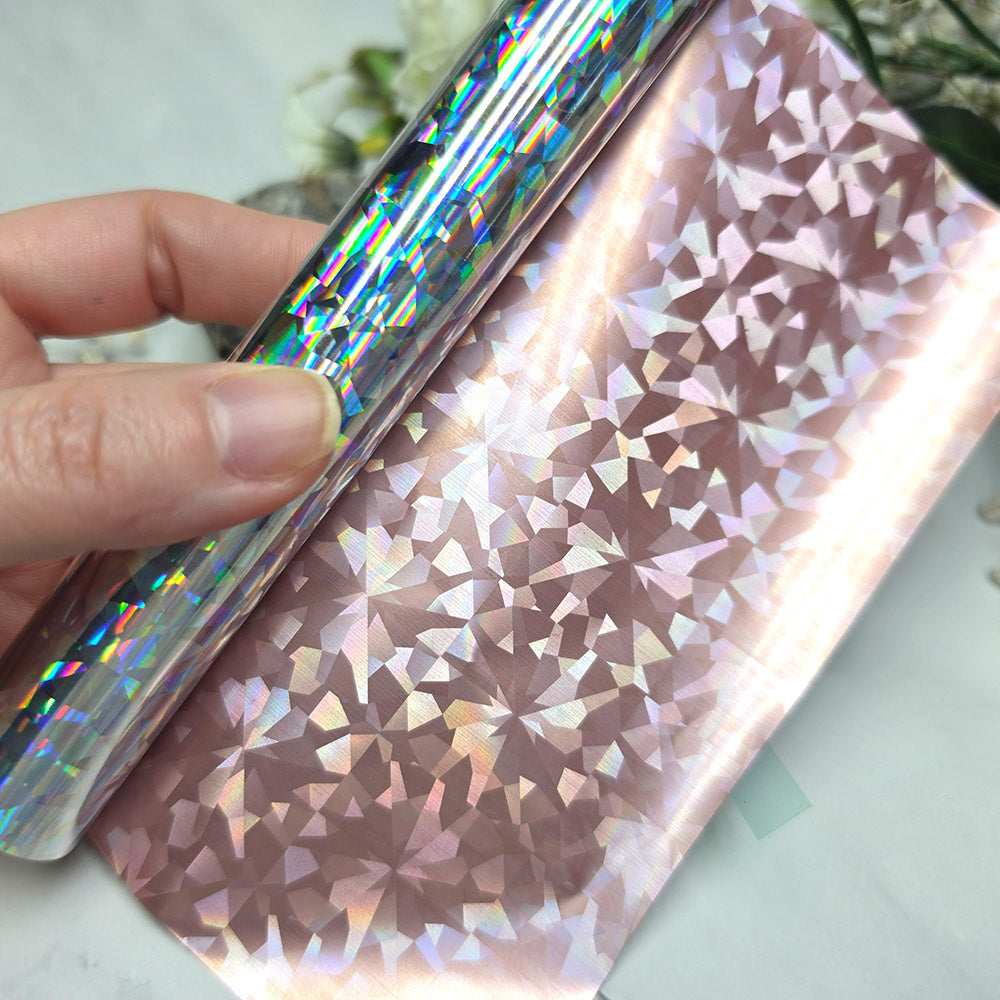 Holographic transfer foil roll, Rainbow Shards