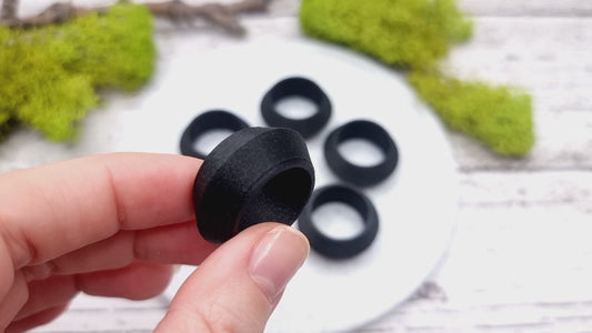 Sharp Convex Ring Blanks - Wide (12.5mm) - Lightweight and durable base for polymer clay rings