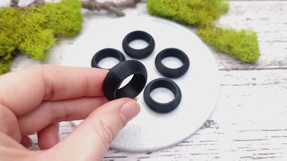 Highly Convex Ring Blanks - Medium (10mm) - Lightweight and durable base for polymer clay rings