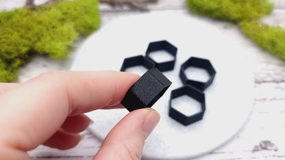 6-Sided Ring Blanks - Medium (10mm) - Lightweight and durable base for polymer clay rings