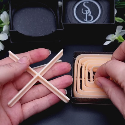 5 Rounded Square Cutters in Set - Perfectly Aligned Cutters #12