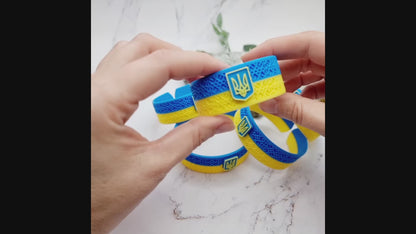 Ukraine 🇺🇦 Bracelet - 3D Printed High Quality National Pride Series