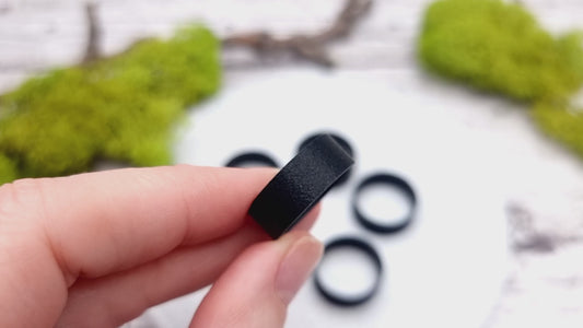 Flat Ring Blanks - Medium (7.5mm) - Lightweight and durable base for polymer clay rings