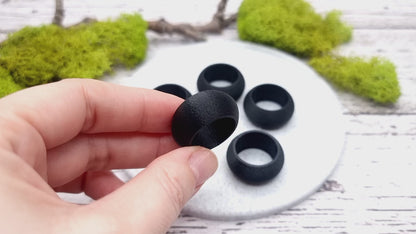 Highly Convex Ring Blanks - Wide (12.5mm) - Lightweight and durable base for polymer clay rings